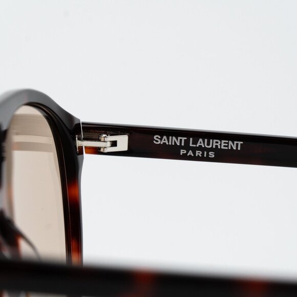 Saint Laurent DUNE Men Sunglasses Havana Brown Aviator SL596 003 - Picture 7 of 13